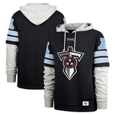 Tennessee Titans '47 Double Header Blitz Cornerback Pullover Hoodie - Navy on sale