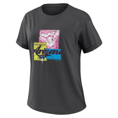 Arizona Diamondbacks WEAR by Erin Andrews Women's Domestic Box Color Boyfriend T-Shirt Charcoal