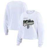 San Francisco Giants WEAR by Erin Andrews Women's Domestic Postcard Long Sleeve T-Shirt White