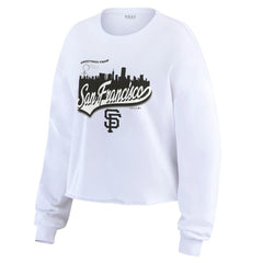 San Francisco Giants WEAR by Erin Andrews Women's Domestic Postcard Long Sleeve T-Shirt White