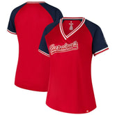 St. Louis Cardinals Profile Women's Plus Size Crossover V-Neck T-Shirt Red