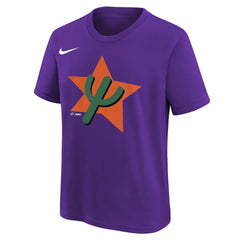 Phoenix Suns Youth 2025/26 City Edition Essential Logo T-Shirt - Purple sale
