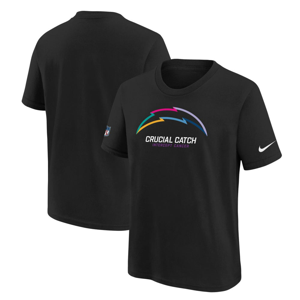 Los Angeles Chargers Youth 2024 NFL Crucial Catch T-Shirt - Black discount