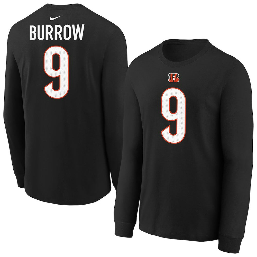 Joe Burrow Cincinnati Bengals Youth Player Name & Number Long Sleeve T-Shirt - Black cheap