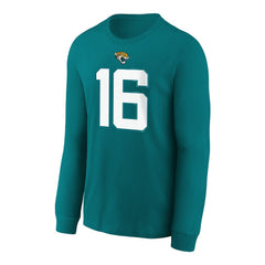 Trevor Lawrence Jacksonville Jaguars Youth Player Name & Number Long Sleeve T-Shirt - Teal sale