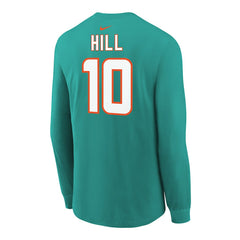 Tyreek Hill Miami Dolphins Youth Player Name & Number Long Sleeve T-Shirt - Aqua for sale