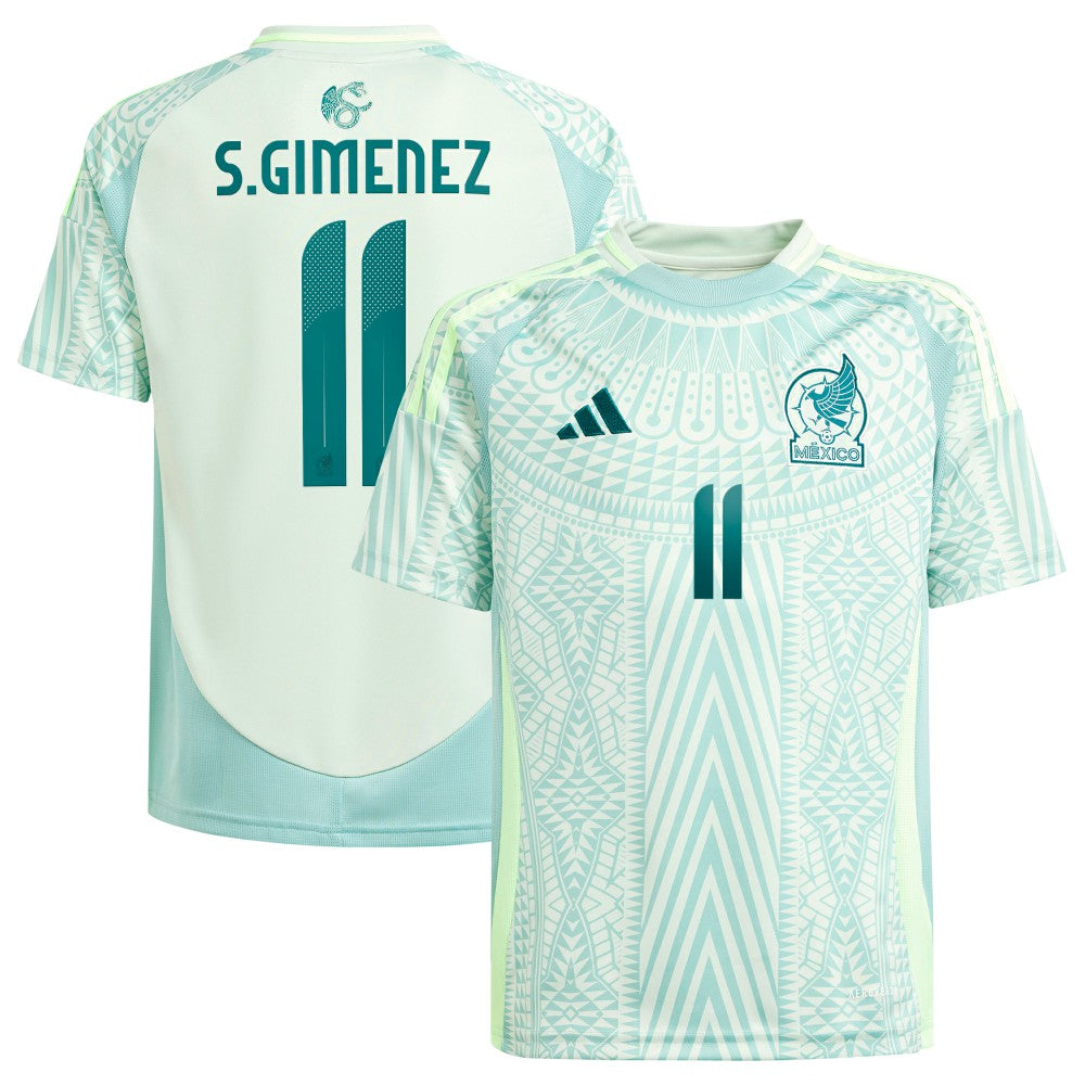 Santiago Giménez Mexico National Team Youth 2024 Away Replica Player Jersey - Green sale