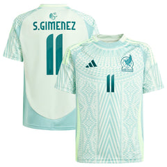 Santiago Giménez Mexico National Team Youth 2024 Away Replica Player Jersey - Green sale