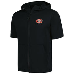 Cincinnati Reds Levelwear Recruit Short Sleeve Full-Zip Hoodie Black