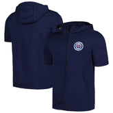 Detroit Tigers Levelwear Recruit Short Sleeve Full-Zip Hoodie Navy