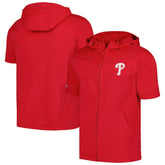 Philadelphia Phillies Levelwear Recruit Short Sleeve Full-Zip Hoodie Red