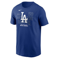 Mookie Betts Los Angeles Dodgers 2024 MLB World Tour Seoul Series Player Name & Number Event Stack T-Shirt Royal