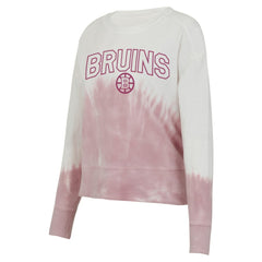 Boston Bruins Concepts Sport Women's Orchard Tie-Dye Long Sleeve Top - Pink/White Tops