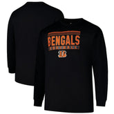 Cincinnati Bengals Profile Big & Tall Pop Long Sleeve T-Shirt - Black online
