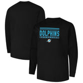 Miami Dolphins Profile Big & Tall Pop Long Sleeve T-Shirt - Black online