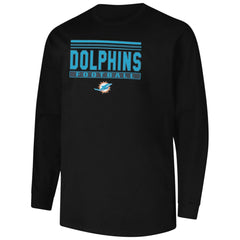 Miami Dolphins Profile Big & Tall Pop Long Sleeve T-Shirt - Black online
