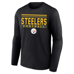 Pittsburgh Steelers Profile Big & Tall Pop Long Sleeve T-Shirt - Black discount