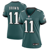 A.J. Brown Philadelphia Eagles Women's Team Game Jersey - Midnight Green discount