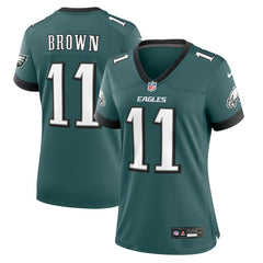 A.J. Brown Philadelphia Eagles Women's Team Game Jersey - Midnight Green discount