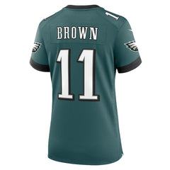 A.J. Brown Philadelphia Eagles Women's Team Game Jersey - Midnight Green discount