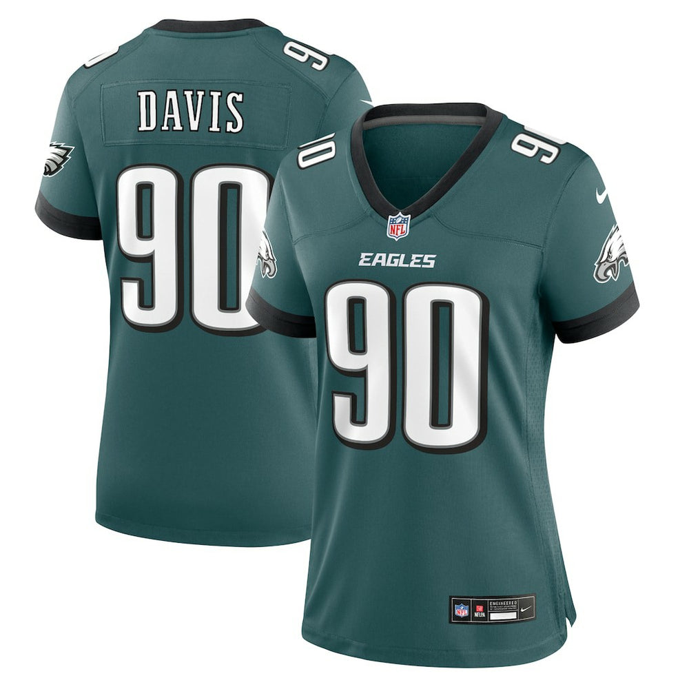 Jordan Davis Philadelphia Eagles Women's Team Game Jersey - Midnight Green outlet