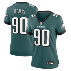 Jordan Davis Philadelphia Eagles Women's Team Game Jersey - Midnight Green outlet