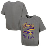 Minnesota Vikings Women's Mineral Wash Short Sleeve Top - Gray for sale