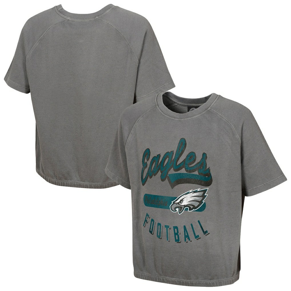 Philadelphia Eagles Women's Mineral Wash Short Sleeve Top - Gray cheap