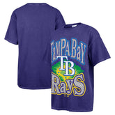 Tampa Bay Rays Women's Flashing Lights Boyfriend T-Shirt Navy