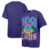 Chicago Cubs Women's Flashing Lights Boyfriend T-Shirt Navy