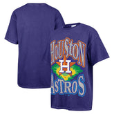 Houston Astros Women's Flashing Lights Boyfriend T-Shirt Navy