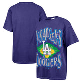 Los Angeles Dodgers Women's Flashing Lights Boyfriend T-Shirt Navy