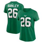 Saquon Barkley Philadelphia Eagles Women's Player Name & Number T-Shirt - Kelly Green on sale