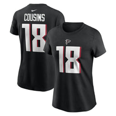 Kirk Cousins Atlanta Falcons Women's Player Name & Number T-Shirt - Black cheap
