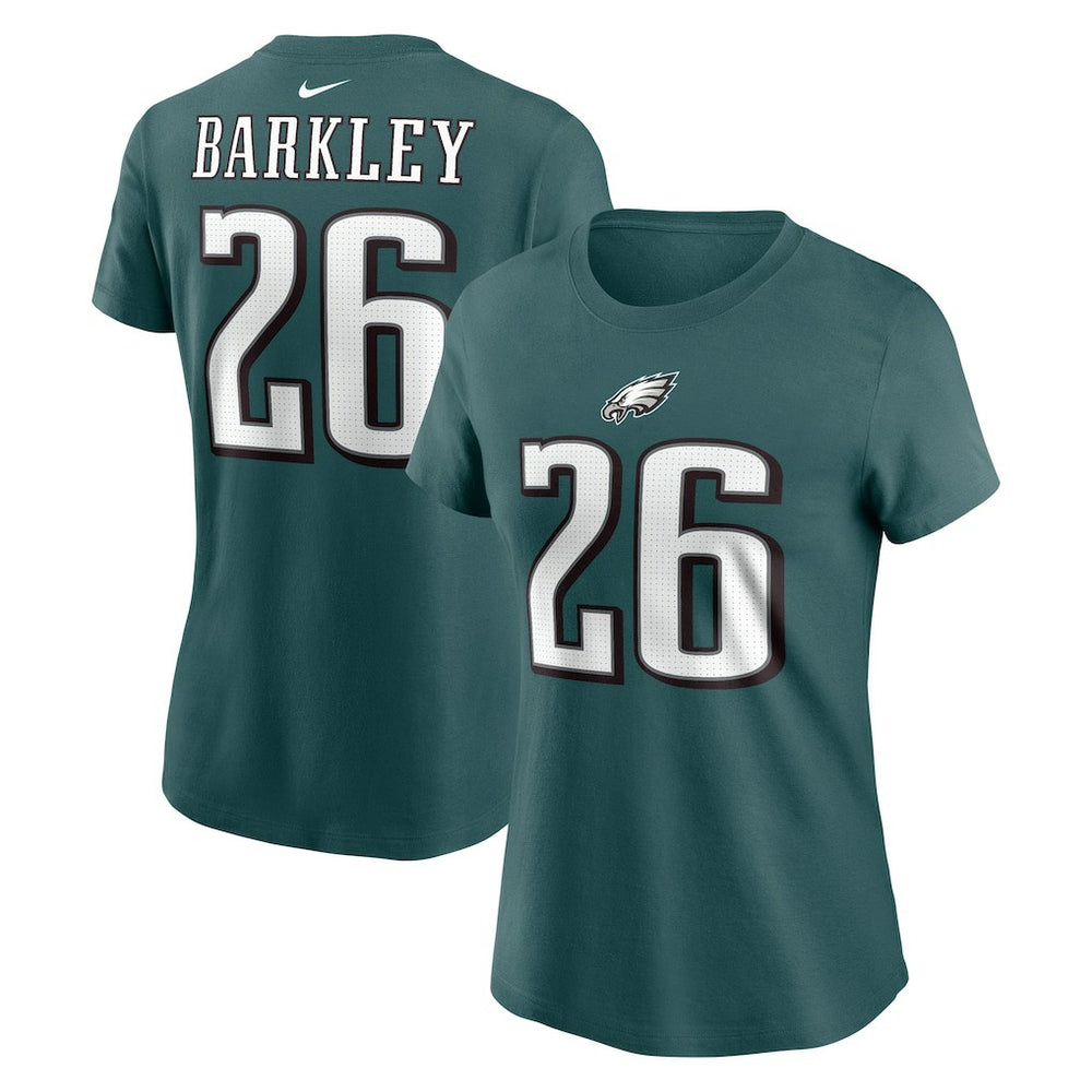 Saquon Barkley Philadelphia Eagles Women's Player Name & Number T-Shirt - Midnight Green outlet