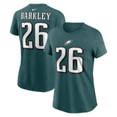 Saquon Barkley Philadelphia Eagles Women's Player Name & Number T-Shirt - Midnight Green outlet
