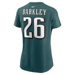 Saquon Barkley Philadelphia Eagles Women's Player Name & Number T-Shirt - Midnight Green outlet
