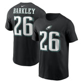 Saquon Barkley Philadelphia Eagles Player Name & Number T-Shirt - Black on sale