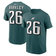 Saquon Barkley Philadelphia Eagles Player Name & Number T-Shirt - Midnight Green sale