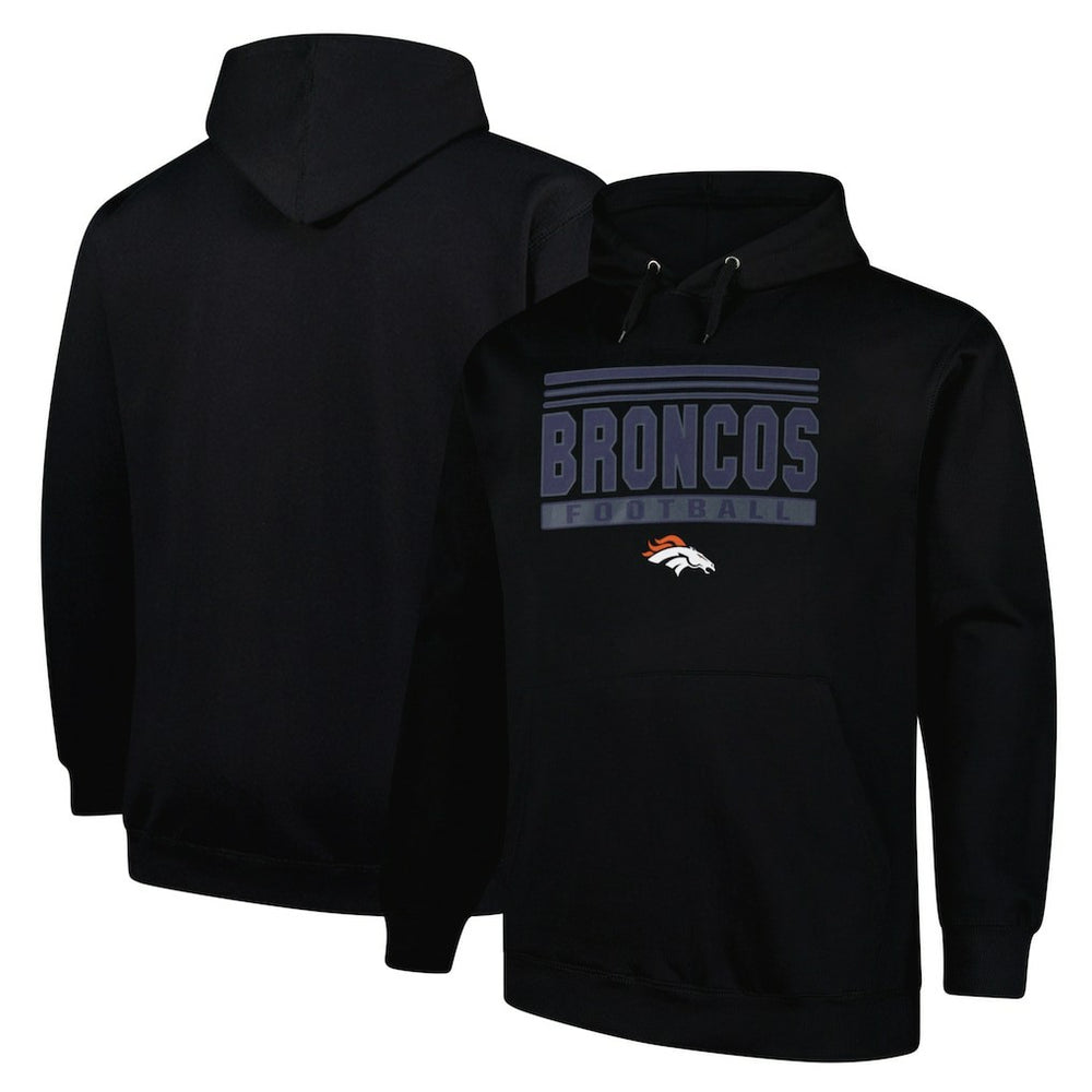 Denver Broncos Big & Tall Pop Pullover Hoodie - Black sale