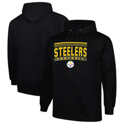 Pittsburgh Steelers Big & Tall Pop Pullover Hoodie - Black outlet