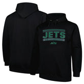 New York Jets Big & Tall Pop Pullover Hoodie - Black discount