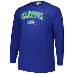 Seattle Seahawks Big & Tall Throwback Thermal Long Sleeve T-Shirt - Royal on sale