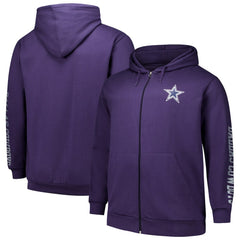 Dallas Cowboys Big & Tall Sleeve Hit Full-Zip Hoodie - Purple discount