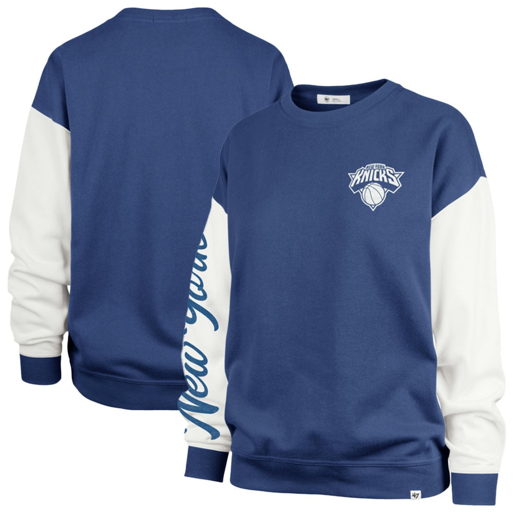 New York Knicks '47 Women's Plus Size Oversized Rise Andie Pullover Sweatshirt - Blue sale