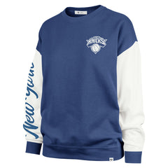 New York Knicks '47 Women's Plus Size Oversized Rise Andie Pullover Sweatshirt - Blue sale