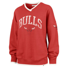 Chicago Bulls '47 Women's Rise Wax Pack Daze '80s Oversize Pullover Sweatshirt - Red cheap
