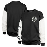 Brooklyn Nets '47 Women's Rise Andie Oversized Pullover Sweatshirt - Black online