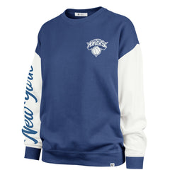 New York Knicks '47 Women's Rise Andie Oversized Pullover Sweatshirt - Blue for sale