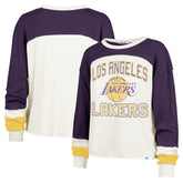 Los Angeles Lakers '47 Women's Curve Raglan Long Sleeve T-Shirt - Cream shop